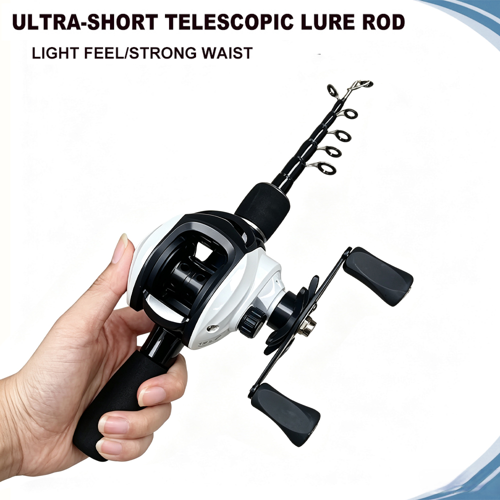 Fishing Rod Spinning - 1.5/1.8m 초경량 65g 텔레스코픽 낚싯대와 릴