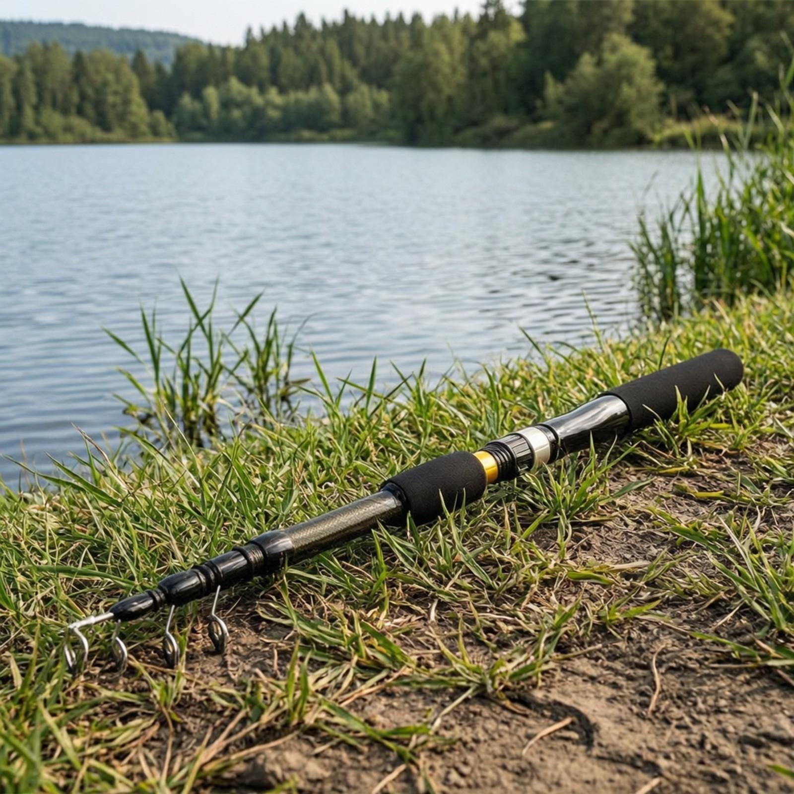 낚시꾼을 위한 휴대용 탄소 섬유 낚싯대 세트. 부드러운 - Fishing Rod Carbon Fiber 리뷰 및 가격